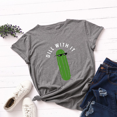 Női pólók színes rátéttel és felirattal, rövid ujjal