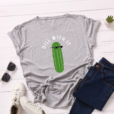 Női pólók színes rátéttel és felirattal, rövid ujjal