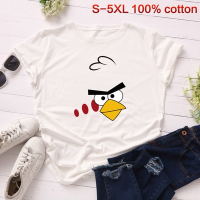 Sieviešu ikdienas t-krekls ar krāsainu aplikāciju un ovālu kakla izgriezumu