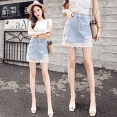 Šiuolaikinis moteriškas sijonas su nėriniais, siuvinėjimais ir plėšytais motyvais