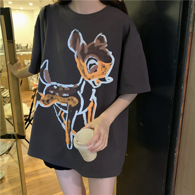 Tricou lat de dama cu decolteu oval si aplicatie
