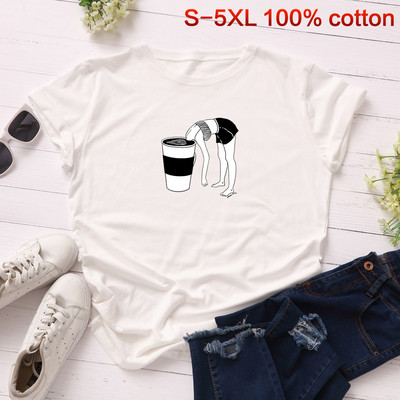 Tricou casual dama cu imprimeu si maneci scurte