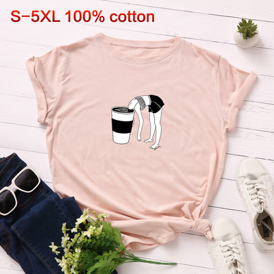 Tricou casual dama cu imprimeu si maneci scurte