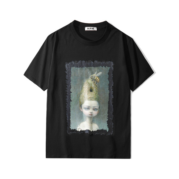 Tricou unisex model nou cu imprimeu si maneci scurte