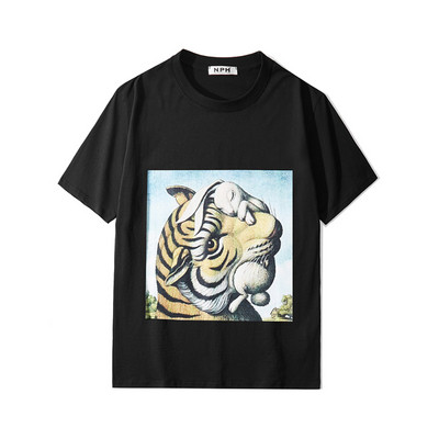 Naujo modelio unisex marškinėliai su aplikacijomis ir trumpomis rankovėmis