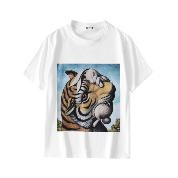 Naujo modelio unisex marškinėliai su aplikacijomis ir trumpomis rankovėmis