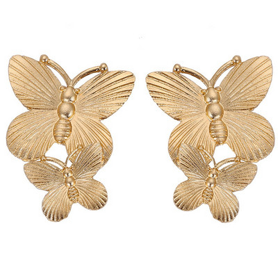 Cercei de dama cu doi fluturi