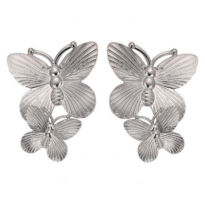 Cercei de dama cu doi fluturi