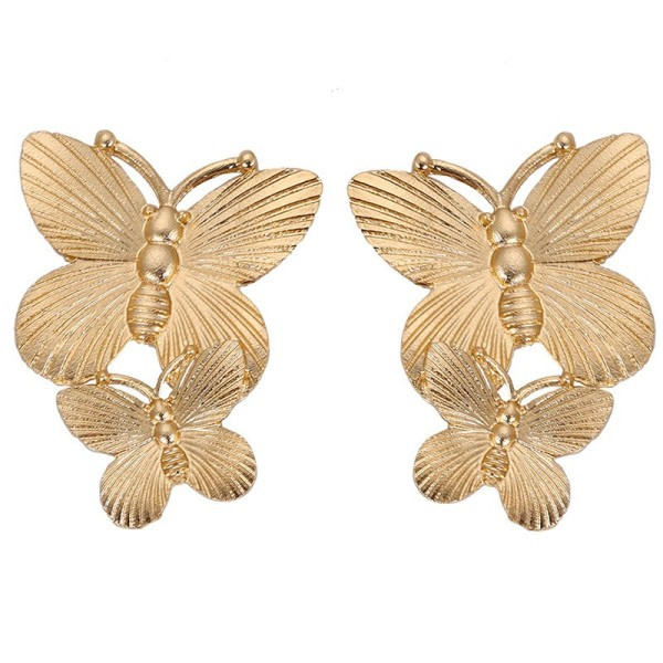 Cercei de dama cu doi fluturi