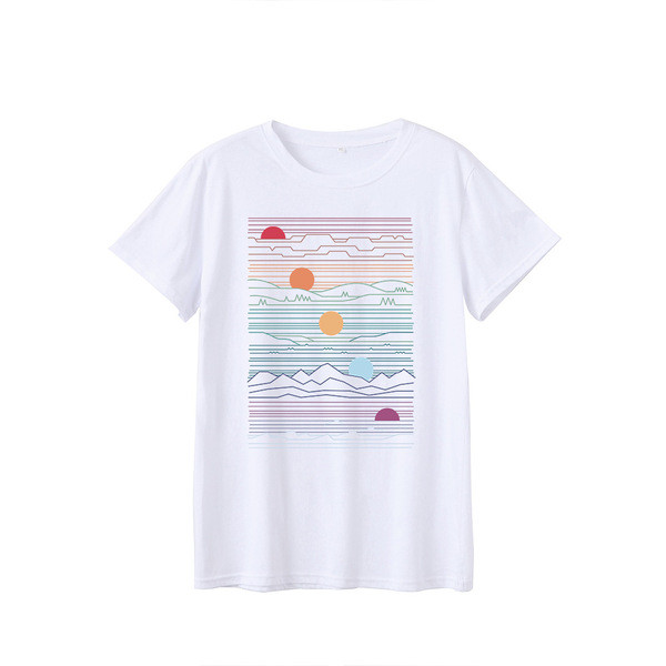 Ženska ležerna majica kratkih rukava s aplikacijama u boji i kratkim rukavima