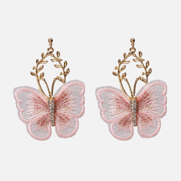 Moteriški drugelio formos auskarai