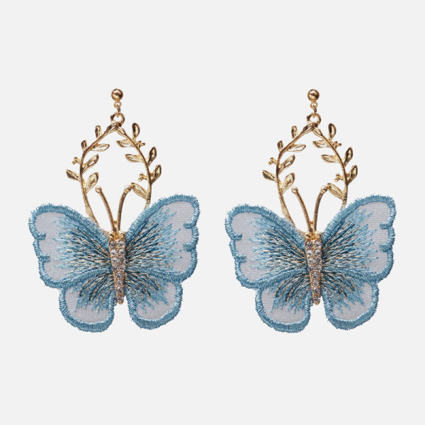 Moteriški drugelio formos auskarai