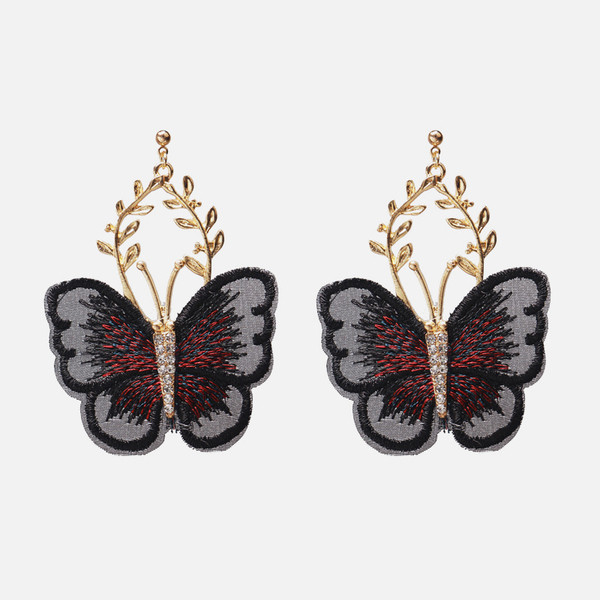 Moteriški drugelio formos auskarai