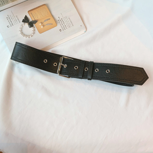 Cureaua casual neagra de dama din piele ecologica