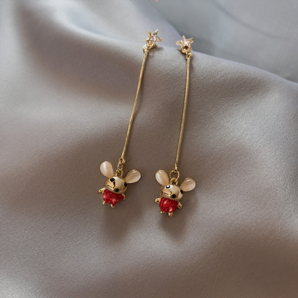 Cercei de dama cu pandantiv mouse