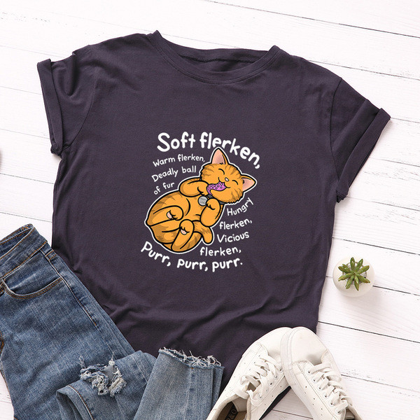 Női alkalmi póló színes rátéttel és O-nyakkal