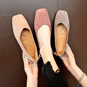 Ležerne ženske antilop cipele s ravnim potplatom