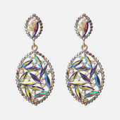 Modern női fülbevaló sokszínű kövekkel