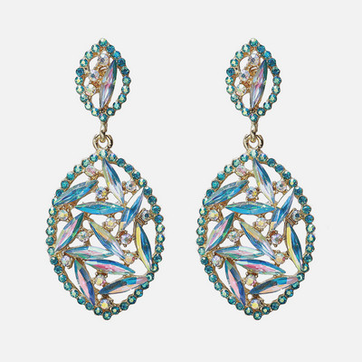 Modern női fülbevaló sokszínű kövekkel