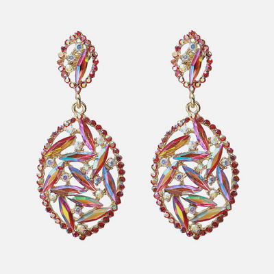 Modern női fülbevaló sokszínű kövekkel