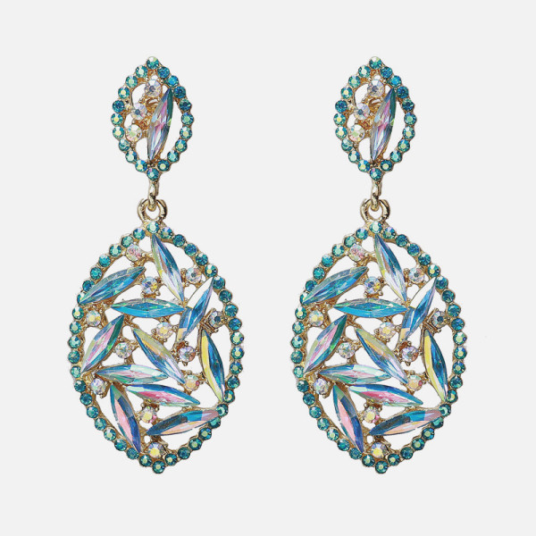 Modern női fülbevaló sokszínű kövekkel