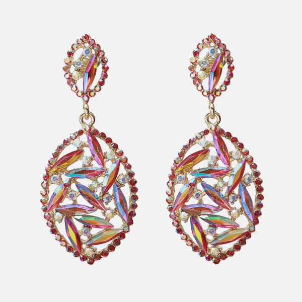 Modern női fülbevaló sokszínű kövekkel
