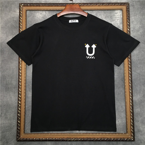 Alkalmi férfi póló, rátéttel és rövid ujjal