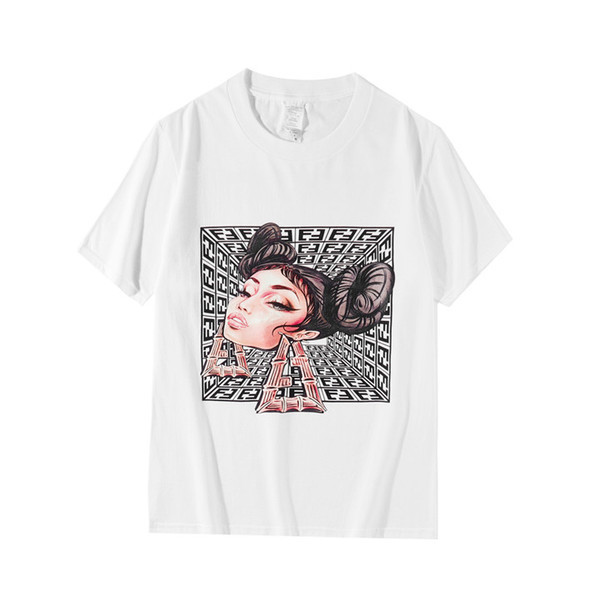 Alkalmi női póló mintával és ovális nyakkivágással