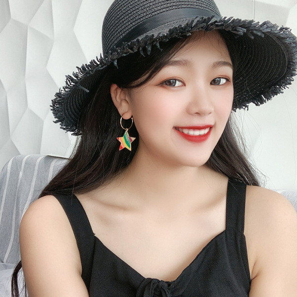 Csillag alakú tarka női fülbevaló