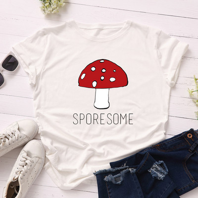 Tricou de damă cu aplicație colorată, mâneci scurte și decolteu oval