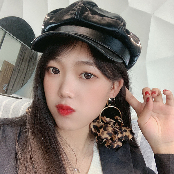 Nestandarta sieviešu auskari ar leoparda apdruku - divi modeļi