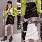 Fusta asimetrica de dama cu talie inalta