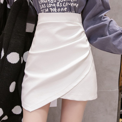 Fusta asimetrica de dama cu talie inalta