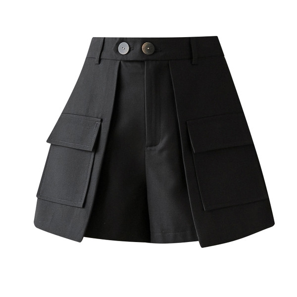 Ženske kratke hlače s visokim strukom i velikim džepovima