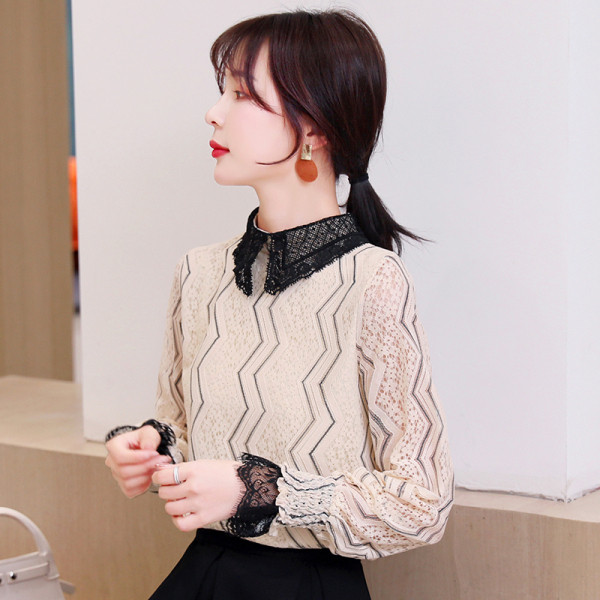 Camasa de dama model nou din dantela cu decolteu oval