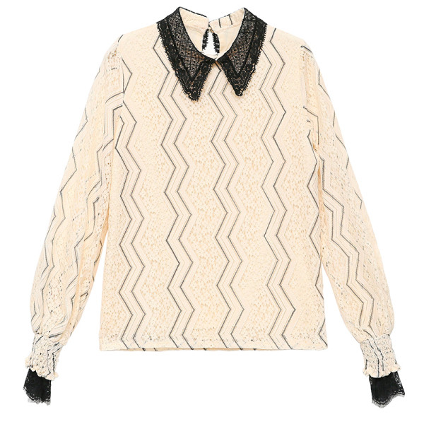 Camasa de dama model nou din dantela cu decolteu oval