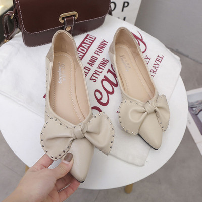 Kožne ženske casual cipele s ravnim potplatom s trakom