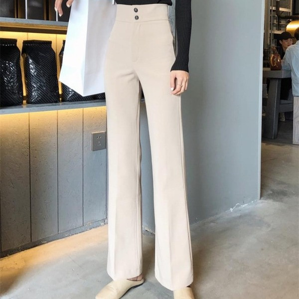 Modern női nadrág magas derékkal - egyenes modell