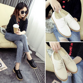 Műbőrből készült, fűzős női alkalmi cipő