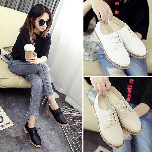 Műbőrből készült, fűzős női alkalmi cipő