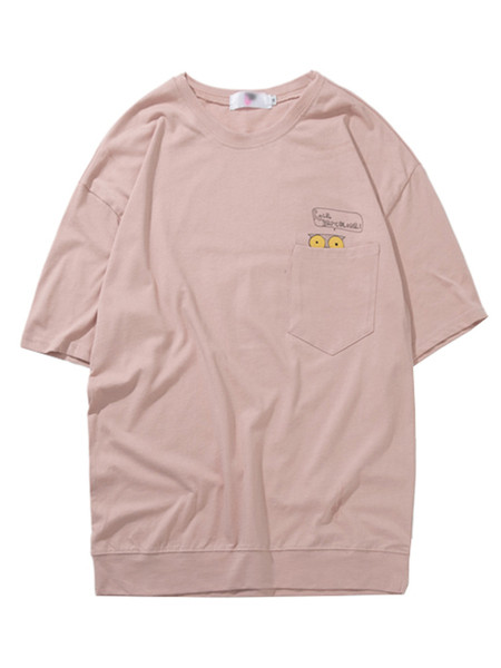 Alkalmi férfi póló mentes modell zsebbel és rátéttel