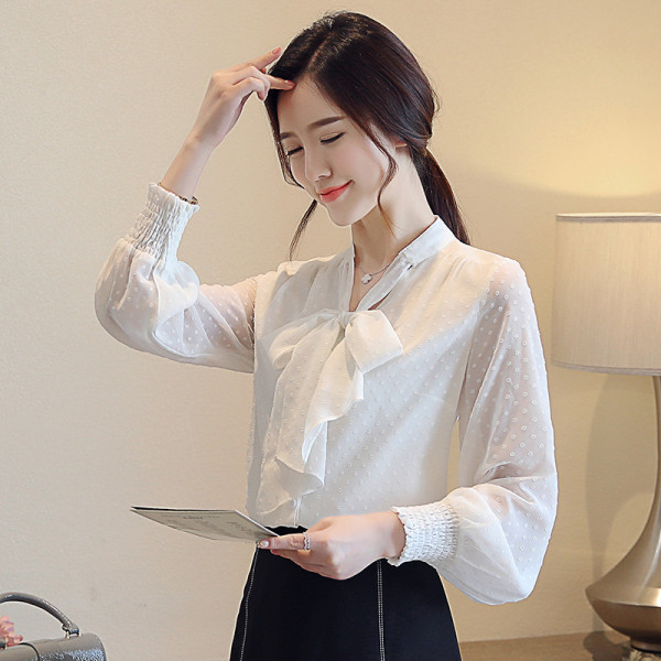 Camasa de dama model nou cu maneci largi si panglica