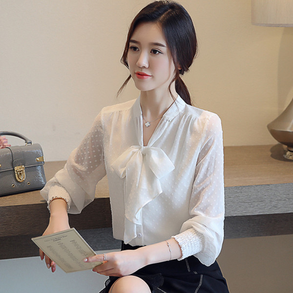 Camasa de dama model nou cu maneci largi si panglica