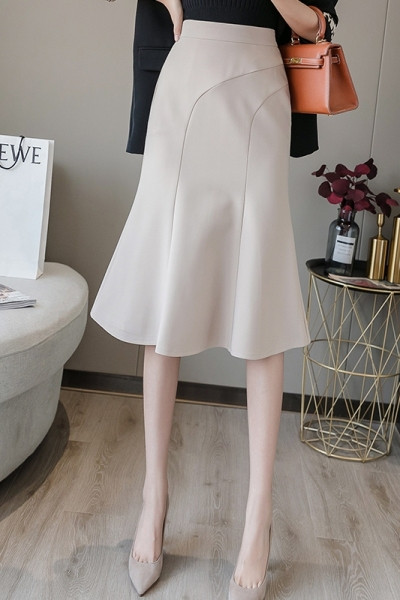 Stiilne kõrge vöökohaga naiste seelik – lõikega mudel