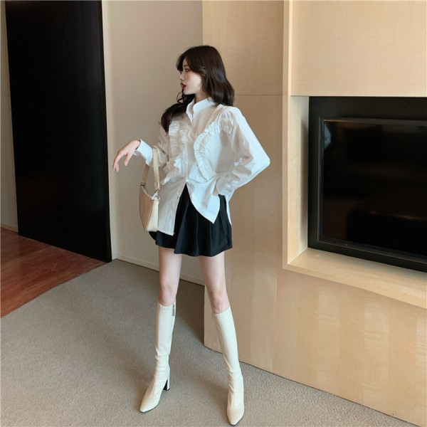 Ženska košulja od šifona na kovrče