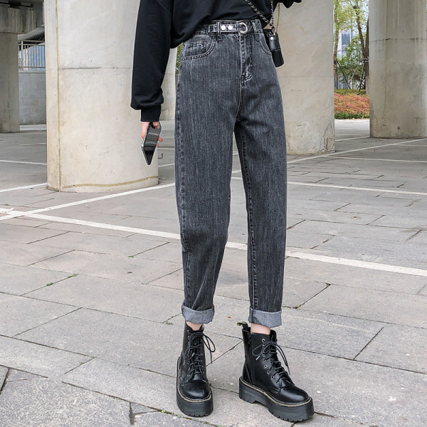 Alkalmi női farmer magas derékkal - széles modellel