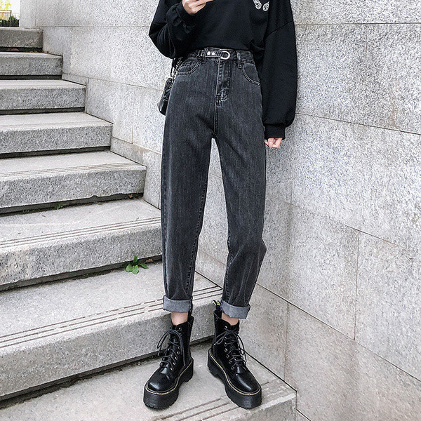 Alkalmi női farmer magas derékkal - széles modellel