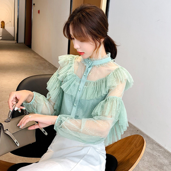 Moteriški laisvalaikio marškiniai su sagomis ir ilgomis rankovėmis