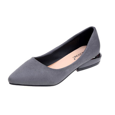 Model nou de mocasini casual cu toc mic gros - marime mare