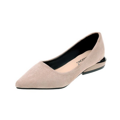 Model nou de mocasini casual cu toc mic gros - marime mare